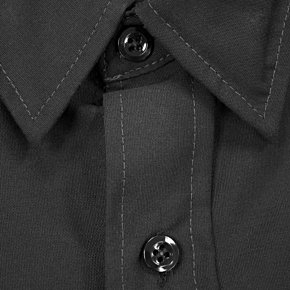 Biker Sam Contrast Stitch Shop Shirt - Black/Gray - 4XL ABBSAM16ST8BCH4R