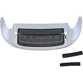 Custom Dynamics Led Front Fender Tip - White LED/Smoke Lens - Chrome GEN-FT-WS