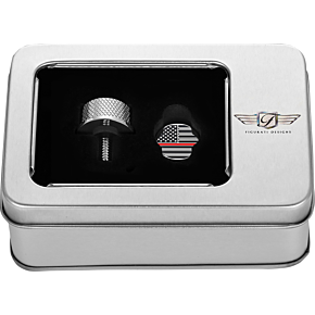 Figurati Designs Seat Mounting Knob - Stainless Steel - Red Line American Flag FD73-SEAT KN-SS