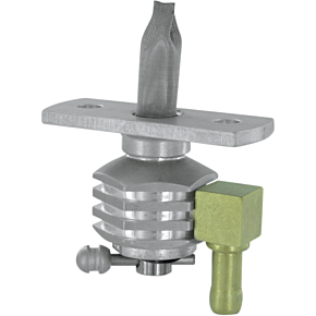 Pingel Race Fuel Valve - Finned Hex - Single Outlet - 1/4" NPT