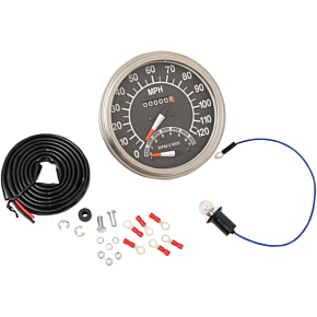 5" MPH FL-Style 1:1 Speedometer with Tachometer -  '68-'84 Black Face DS-243871