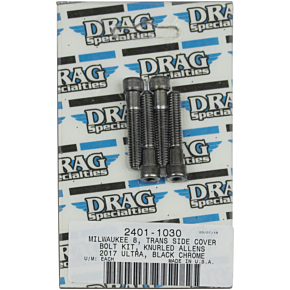 Transmission Cover Bolt Kit - Black/Chrome - M8 2401-1030