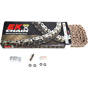 Enuma Chain (EK) 525 ZVX3 - Sportbike Chain- 120 Links - Gold