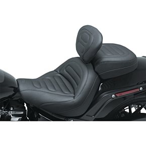 Passenger Touring Seat - Black - Trapezoid Stitch - FXFB/FXFBS 79335