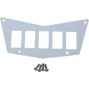 Moose Racing Dash Plate - White - 5 Switch - RZR