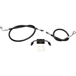 La Choppers Brake Line - 15" - 17" Ape Hanger Handlebars - Black LA-8321B16B