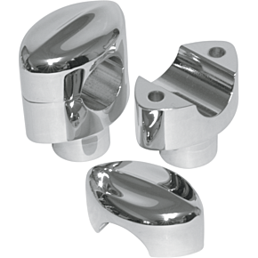 La Choppers Risers - Mohawk - 1-1/2" x 1-1/4" - Chrome LA-7404-01