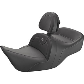 Saddlemen Roadsofa™ Seat - Carbon Fiber - Includes Backrest - Black - GL H01-07-185BR