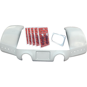 Pro Street Rear Fender - Chrome Plate Frame - Dual Outlet FPSFK-N-DO-5TB-C