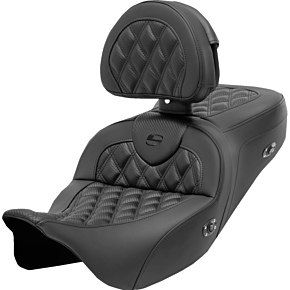 Roadsofa™ Seat - with Backrest - Lattice Stitch - Carbon Fiber - FL '08-'23 808-07B-206C0