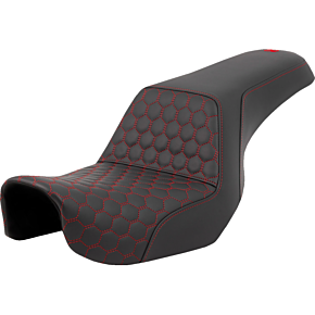 Step-Up Seat - Honeycomb - Red Stitching - Dyna '06-'17 806-04-17704
