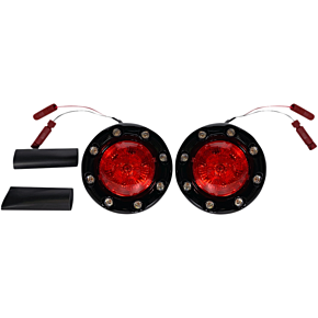 Custom Dynamics ProBEAM® Bullet Ringz™ LED Turn Signals - Black/Red PB-BR-RR-IND-BR