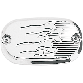 Joker Machine Master Cylinder Cover - Flame - Chrome - 99-17 08-01F