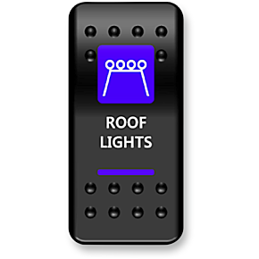 Moose Racing Rocker Switch - Roof Light - Blue