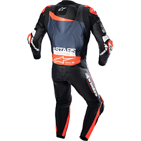 GP Plus v4 Leather Suit - Black/Red Fluo/Blue - US 42 / EU 52 3150523135752