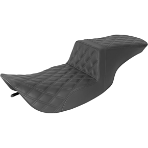 Step-Up Seat - Full Lattice Stitch - Black - FLH 897-06-195