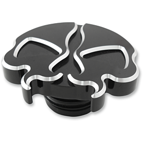 Gas Cap - Non-Vented Split Skull - Black 0703-0788
