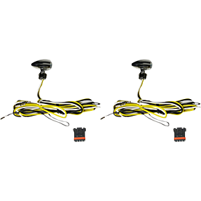Micro Turn Signals - Dual - Amber/White - Chrome CD-MICRO-AW-C