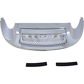Custom Dynamics Led Front Fender Tip - White LED/Clear Lens - Chrome GEN-FT-WC