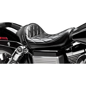 Le Pera Stubs Cafe Seat - Diamond - Black - FXD '06-'17 LK-421DM