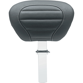 Mustang Deluxe Touring Removable Driver Backrest - Black W/Gun Metal Stitching 79012GM