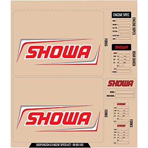 Showa Decal Kit - Red 40-80-140
