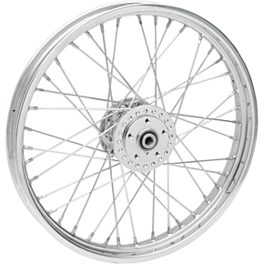 Front Wheel - Single/Dual Disc/No ABS - Chrome - 21"x2.15" 0203-0412