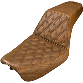 Step Up Seat - Lattice Stitched - Brown - Dyna
