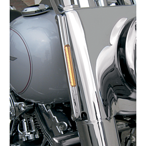 Alloy Art LED Front Signal Light - FLSTC - Chrome/Clear FDH-1