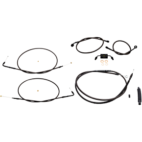 La Choppers Handlebar Cable/Brake Line Kit - 18" - 20" Ape Hanger Handlebars - Midnight LA-8231KT-19M