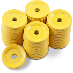 Support Plates - Yellow - Round - 48 Pack ARG-3800-48