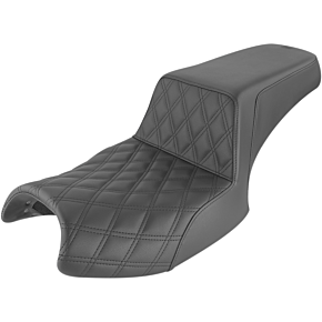 Step Up Seat - Driver Lattice Stitched - Black - Indian
