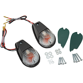 K and S Technologies Flush Mount Marker Lights - Carbon/Clear