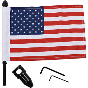 Luggage Rack Flag Mount - 5/8" Round - With 6" X 9" Flag BRFM-FXD5