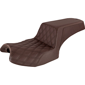 Step Up Seat - Driver Lattice Stitched - Brown - Indian