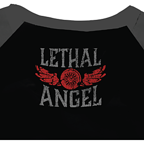 Women's Fast & Fearless Raglan Sleeve Shirt - Black/Gray - Large LA70203L