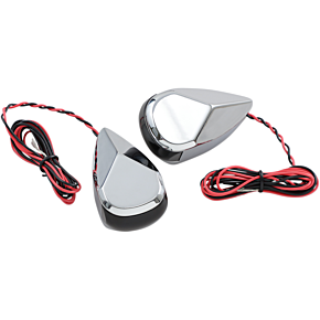 Turn Signal - Chrome - Smoke/Red MRL-2C