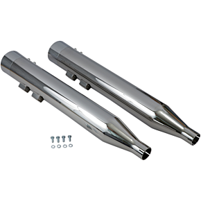 DNT Straight Can Mufflers for '95-'16 FL - Chrome 1F7DNT6