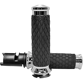 Diamond Contour Grips - Chrome - TBW DIA-60-CH-F24