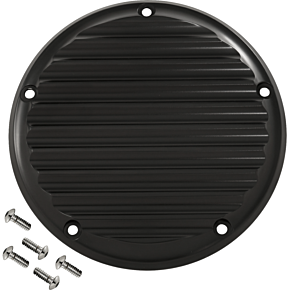 Derby Cover - 5 Hole - Finned - Black - M8 Softail 06-965-1