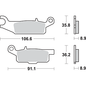 Off-Road Sintered Brake Pads - YFM 851SI