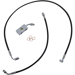Brake Line - 15" - 17" Ape Hanger Handlebars - Black LA-8152B16B