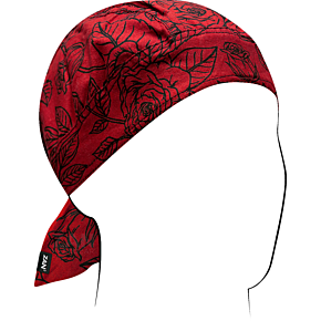 Flydanna® Head Wrap - Black and Red Roses Z311
