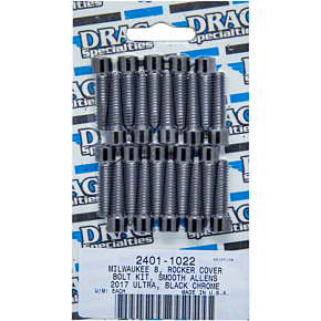 Rocker Smooth Bolt Kit - Black/Chrome - M8 2401-1022