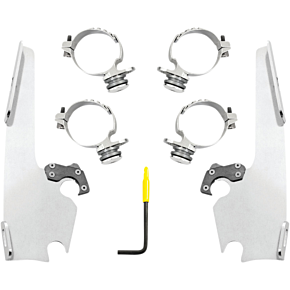Memphis Shades Fats/Slim Windshield Trigger Lock Complete Mount Kit - Polished - XL MEK2054