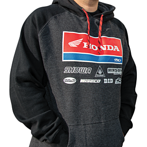 Honda 21 Racewear Hoodie - Charcoal/Black - 2XL 24-88328