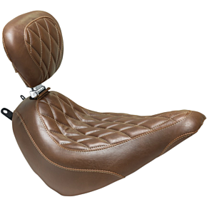 Seat - Wide Tripper™ Solo - with Backrest - Diamond - Brown 83004
