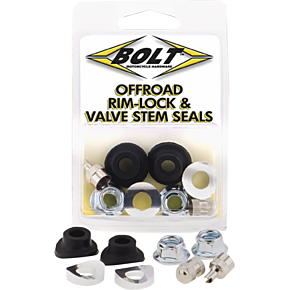Rim Lock/Valve Stem/Seal Kit - Black/Silver 2007-RVS