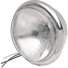 Bottom Mount H4 Headlight - 5-3/4" - Chrome DS-280035
