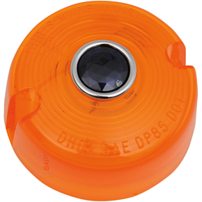 Chris Products Turn Signal Lens - '86-'99 FX/XL - Amber with Blue Dot DHD2AB